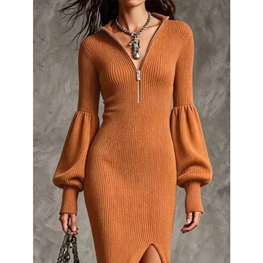 Ochre sweater dress alternate view