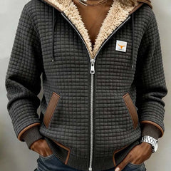 Sandra sherpa-lined quilted hooded jacket - Gray