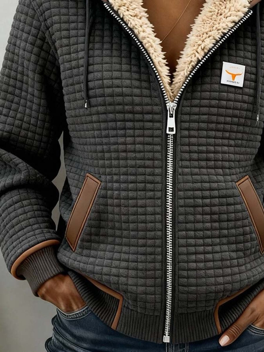Sandra sherpa-lined quilted hooded jacket
