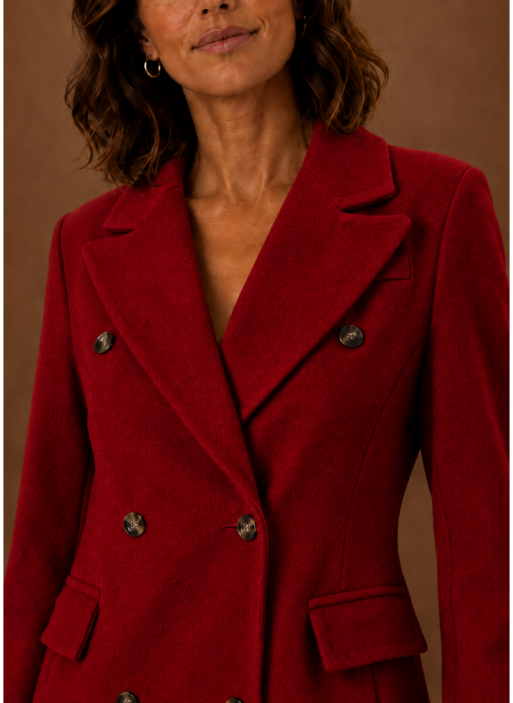 Women’s Double Breasted Coat – Long Tailored Winter Coat